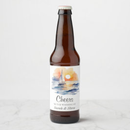 Rótulo Para Garrafa De Cerveja Casamento de paisagens solares para embarcações de