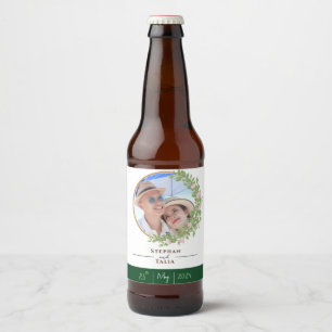 Rótulo Para Garrafa De Cerveja Casamento Floral Elegância Encantado