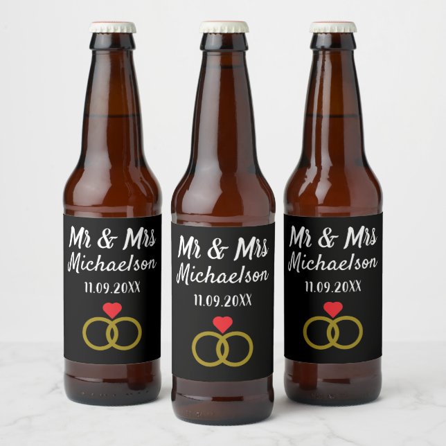Rótulo Para Garrafa De Cerveja Casamento Personalizado (Garrafas)