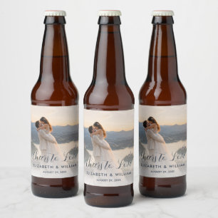 Rótulo Para Garrafa De Cerveja Casamento personalizado com bolinhas douradas e az