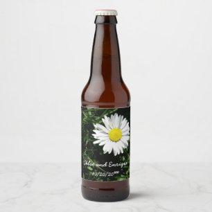 Rótulo Para Garrafa De Cerveja Casamento personalizado da margarida