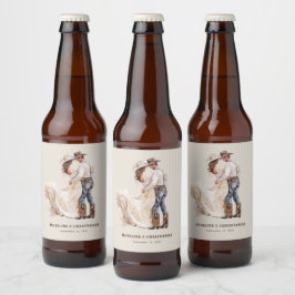 Rótulo Para Garrafa De Cerveja Casamento Russo Ocidental