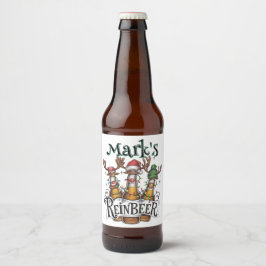 Rótulo Para Garrafa De Cerveja Cerveja de Natal Personalizada