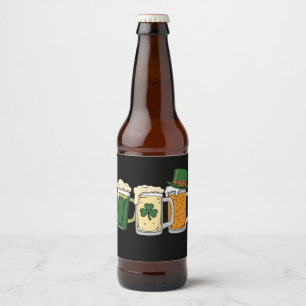 Rótulo Para Garrafa De Cerveja Cerveja Irlandesa Bandeira da Irlanda Dia de São P