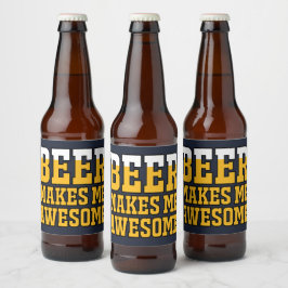 Rótulo Para Garrafa De Cerveja Cerveja me torna incrível