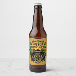 Rótulo Para Garrafa De Cerveja Cerveja Secreta Roswell UFO Craft