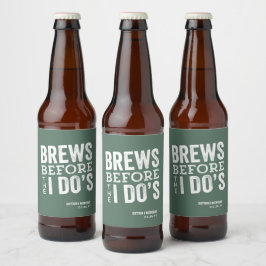 Rótulo Para Garrafa De Cerveja Cervejas antes do meu verde personalizado casament