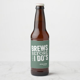 Rótulo Para Garrafa De Cerveja Cervejas antes do meu verde personalizado casament