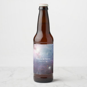 Rótulo Para Garrafa De Cerveja Céu violeta orgânico estrelas nebulosa de orion ED
