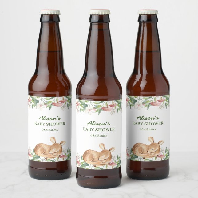 Rótulo Para Garrafa De Cerveja Chá de fraldas verde-verde-vegetação de cera-de-ma (Garrafas)