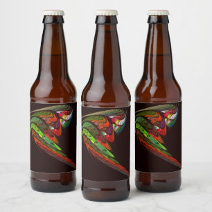 Rótulo Para Garrafa De Cerveja Chameleon Abstrato Art