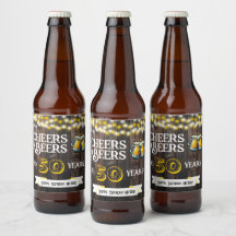 Cheers and Beers to 50 Years Rustic Birthday