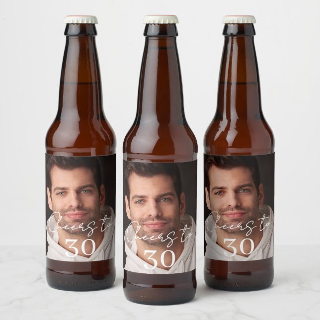 Rótulo Para Garrafa De Cerveja Cheers photo birthday party (Garrafas)