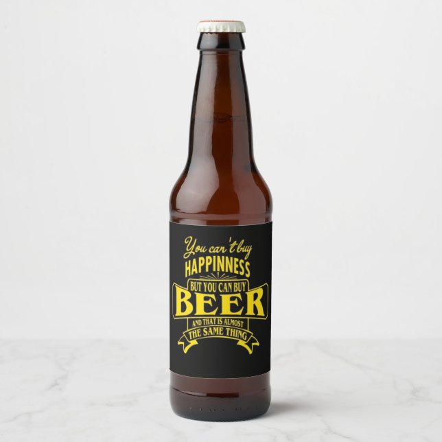 Rótulo Para Garrafa De Cerveja Citação Divertida de Cerveja (Frente)