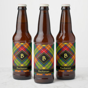 Rótulo Para Garrafa De Cerveja Clan Buchanan Tartan