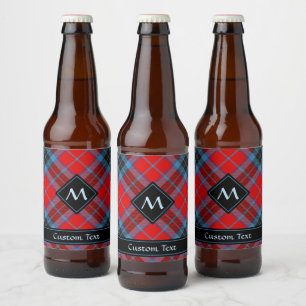 Rótulo Para Garrafa De Cerveja Clan MacTavish Tartan