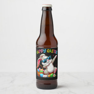 Rótulo Para Garrafa De Cerveja Coelhinho Dabbing Engraçado Páscoa Feliz Páscoa