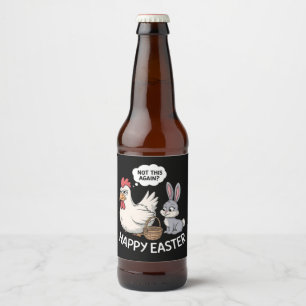Rótulo Para Garrafa De Cerveja Coelho Feliz de Pásqua Coelho Frango Não Isso Nova