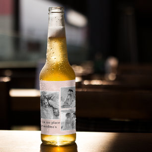 Rótulo Para Garrafa De Cerveja Colagem Foto: Pastel Pink Melhor Presente Avô