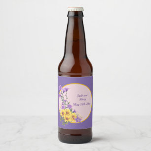 Rótulo Para Garrafa De Cerveja Coleção primavera Garden