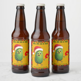 Rótulo Para Garrafa De Cerveja Comício Pickleball de Papais noeis de texto person