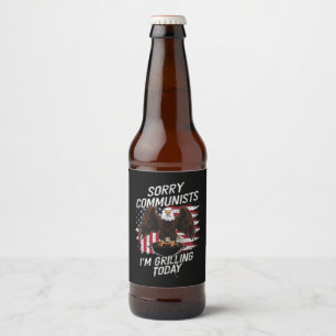 Rótulo Para Garrafa De Cerveja Comunistas Desculpem Engraçados Estou Grelhando Ho