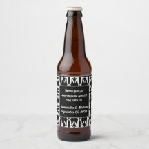 Convidado Moderno do Casamento Branco Negro Obriga