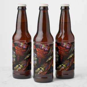 Rótulo Para Garrafa De Cerveja Cor Harmonia Abstrato