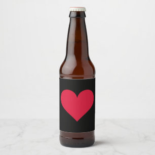Rótulo Para Garrafa De Cerveja Coração Dia dos Namorados Amor Coração