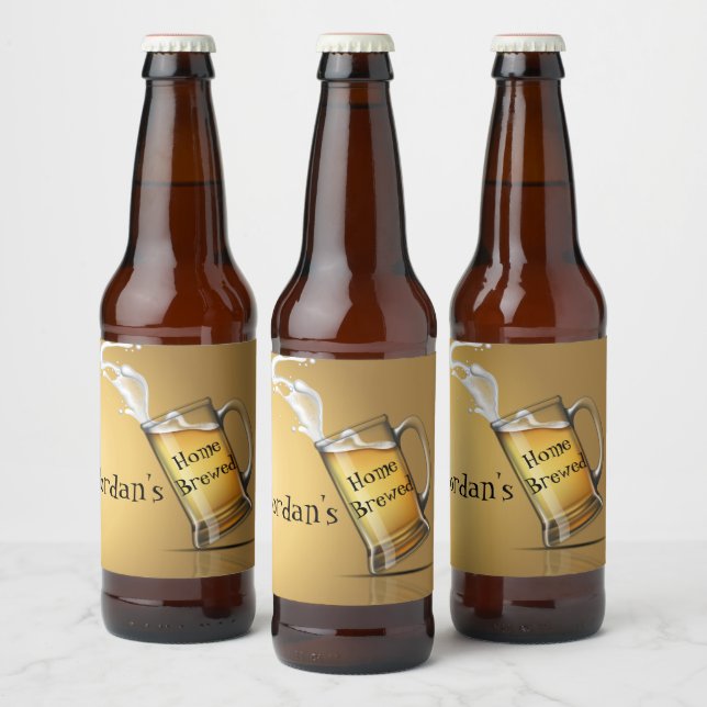 Rótulo Para Garrafa De Cerveja Criação de Casa Personalizada (Garrafas)