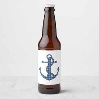 Rótulo Para Garrafa De Cerveja Criar seu próprio personalizado | âncora azul-tart