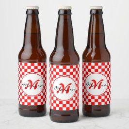 Rótulo Para Garrafa De Cerveja Croácia | Hrvatska | Nome Monograma