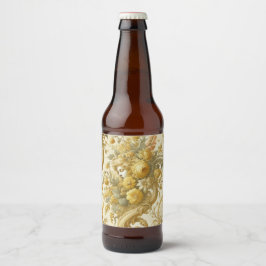Rótulo Para Garrafa De Cerveja Culpa do Dourado - Barroco Floral