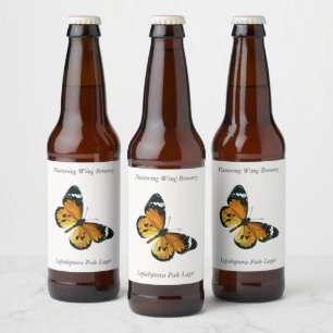 Rótulo Para Garrafa De Cerveja Danaus chrysippus - Plain Tiger ou African Queen