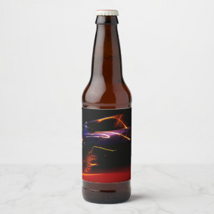 Rótulo Para Garrafa De Cerveja dança de carro roxo
