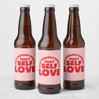 Rótulo Para Garrafa De Cerveja Dê a si mesmo uma inspiração de amor próprio