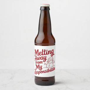 Rótulo Para Garrafa De Cerveja Derretendo Longe das Minhas Responsabilidades Snar