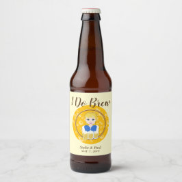 Rótulo Para Garrafa De Cerveja Desenho com uma linda moça servindo cerveja