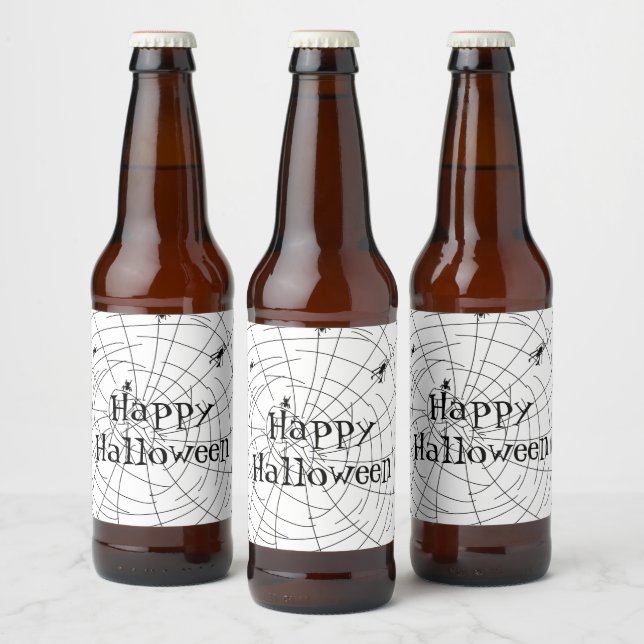 Rótulo Para Garrafa De Cerveja Desenhos à Mão de Teia de Aranha (Garrafas)