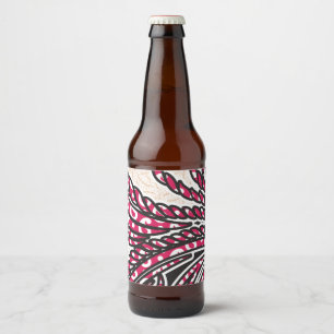 Rótulo Para Garrafa De Cerveja Design decorativa com vermelho vívido e alfinete