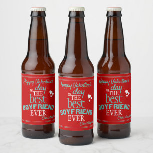 Rótulo Para Garrafa De Cerveja Dia de os namorados Vermelho Melhor