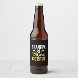 Rótulo Para Garrafa De Cerveja dia de os pais Avô do Sr. primeiro aniversario M