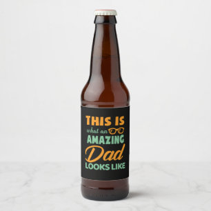 Rótulo Para Garrafa De Cerveja Dia de os pais Este É Um Pai Incrível