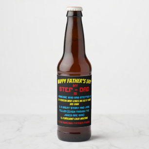 Rótulo Para Garrafa De Cerveja Dia de os pais Preto de Cotação Pai Passo