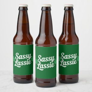 Rótulo Para Garrafa De Cerveja Dia de São Patrício Sassy Lassie Engraçado Irlandê