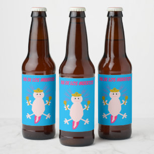 Rótulo Para Garrafa De Cerveja Dia dos Mortos do Costume do Axolotl Mexicano