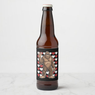 Rótulo Para Garrafa De Cerveja Dia dos Namorados do Pé Grande Corações Engraçados