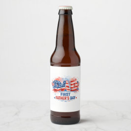 Rótulo Para Garrafa De Cerveja Dia dos Pais Patriótico