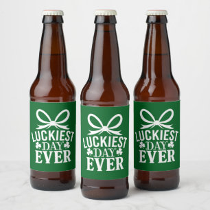 Rótulo Para Garrafa De Cerveja Dia Mais Sortudo de Sempre Dia de São Patrício Irl