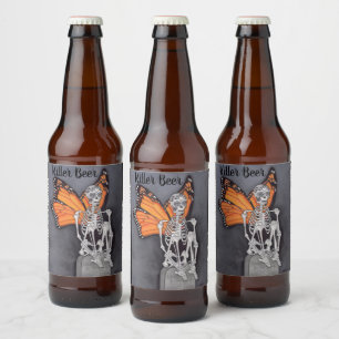 Rótulo Para Garrafa De Cerveja Dia Personalizado do Esqueleto do Dia das Bruxas M